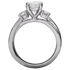 Round 3-Stone Semi-Mount Diamond Ring
