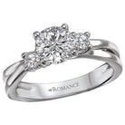 Round 3-Stone Semi-Mount Diamond Ring