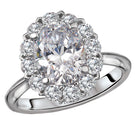 Oval Halo Semi-Mount Diamond Ring