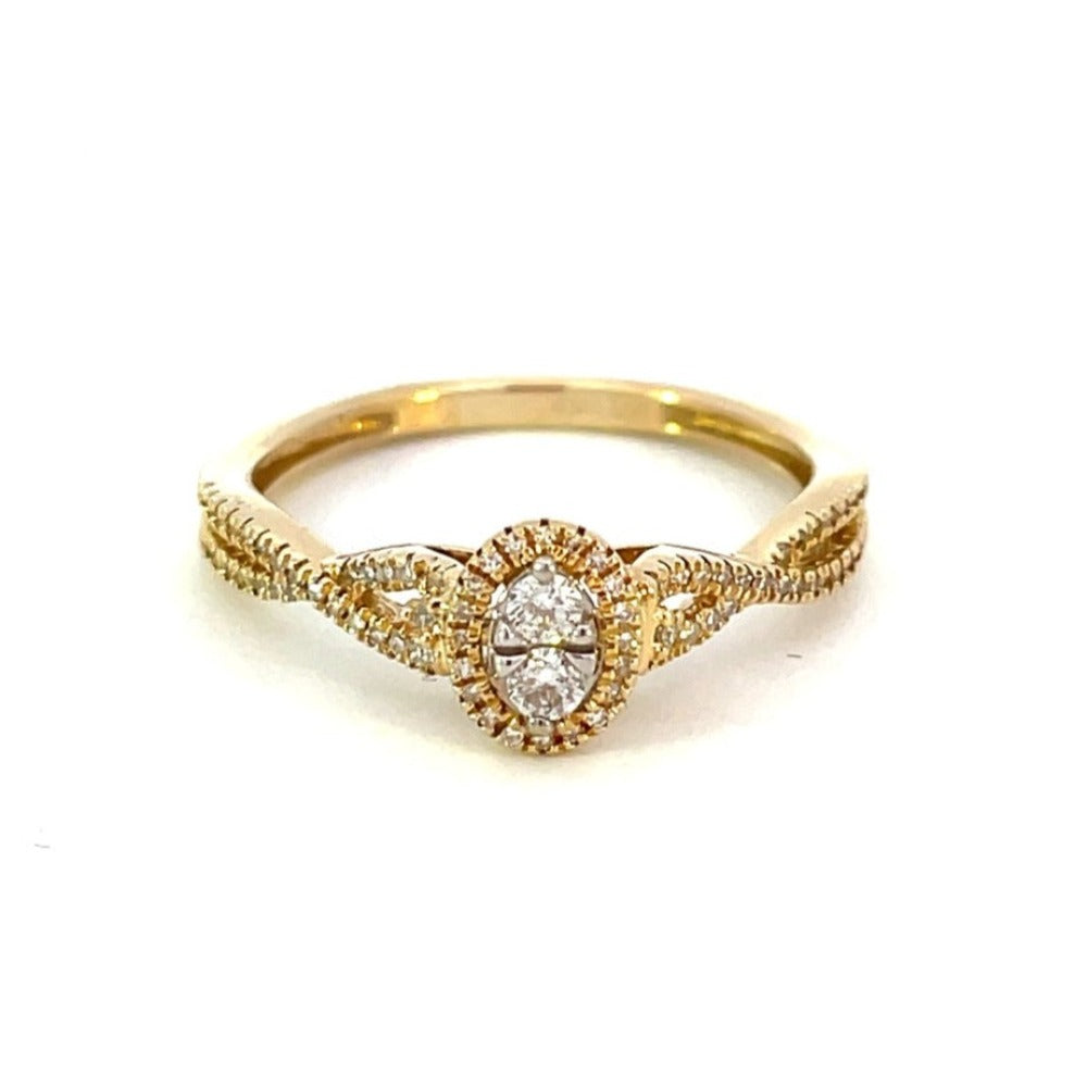 10K Yellow Gold Diamond Ring .17 CTW