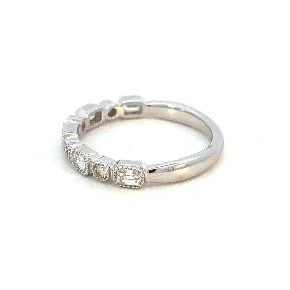 Baguette and Round Diamond Band .58 CTW side 1