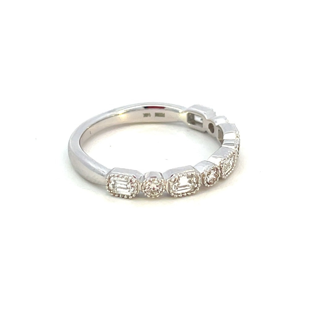 Baguette and Round Diamond Band .58 CTW side 2