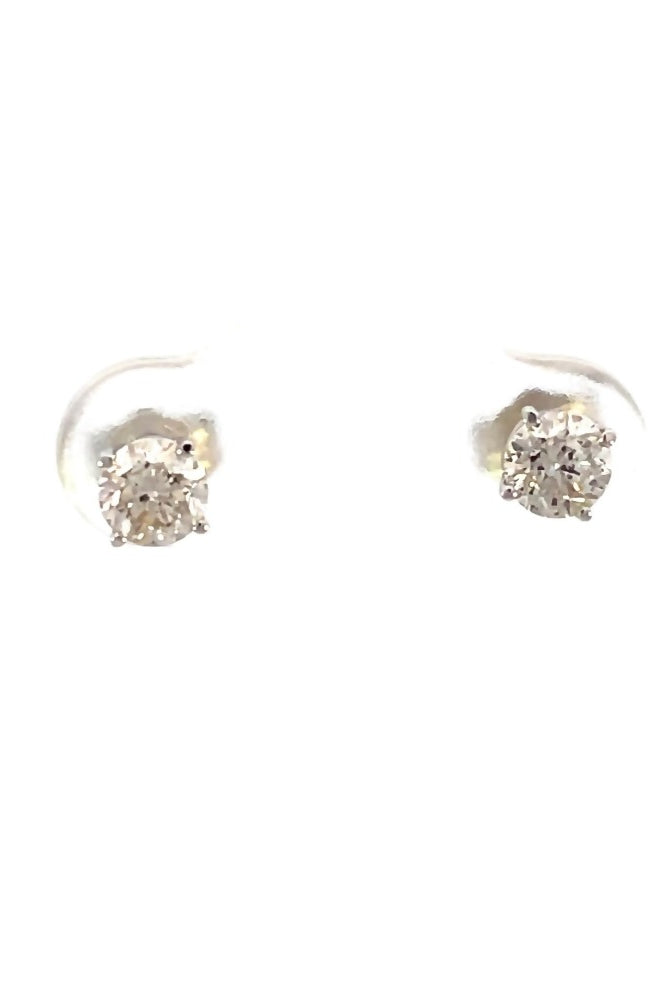 front view of 3/4ctw Fernbaugh's signature diamond stud earrings