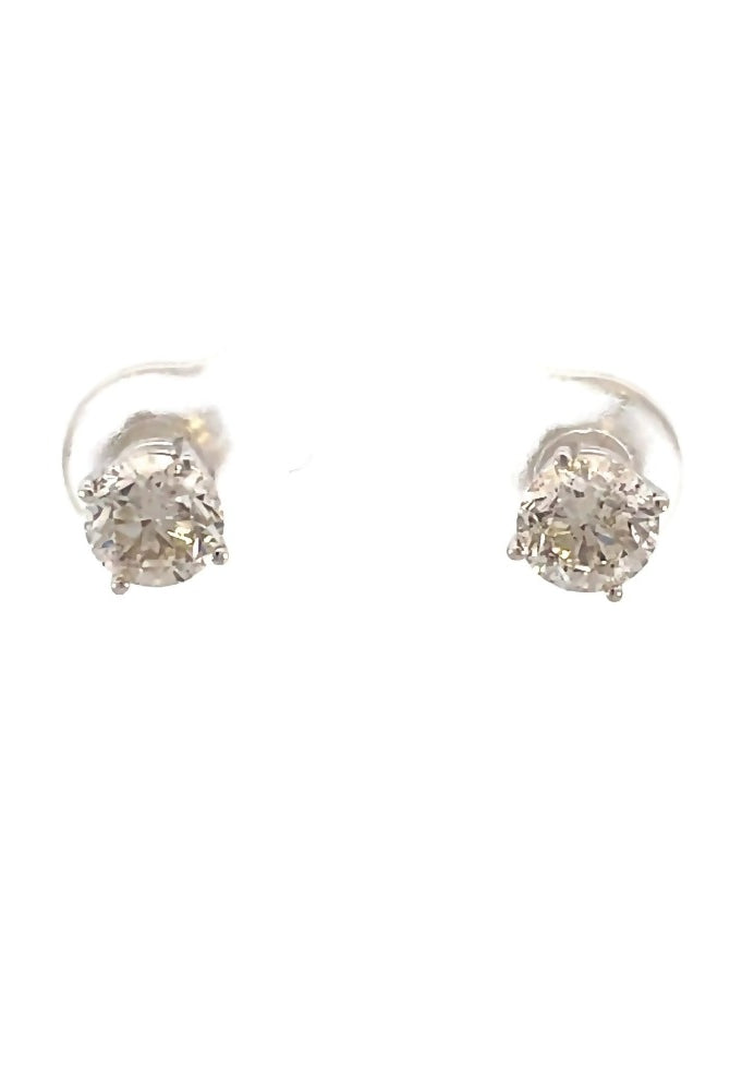 front view of 1.5ctw Fernbaugh's signature diamond stud earrings