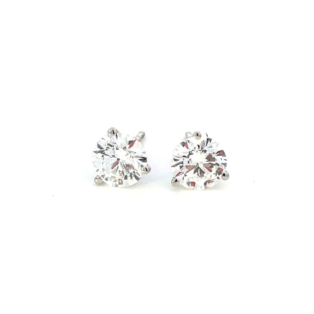 Lab Grown Diamond Stud Earrings 2 Carat Total Weight Pictured