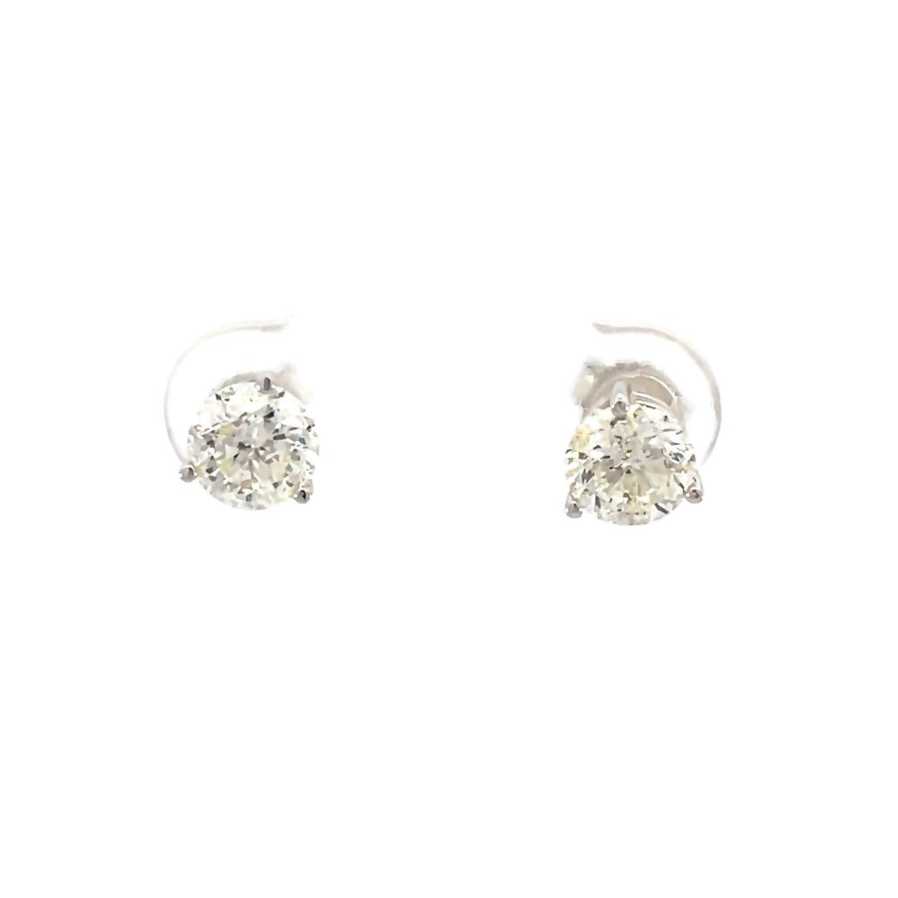front view of 1.5ctw SallyK Diamond stud earrings
