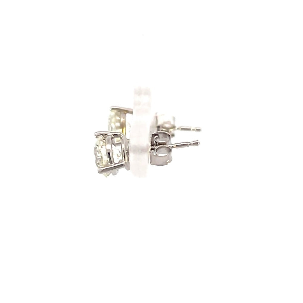 side view of 1.5ctw SallyK diamond stud earrings