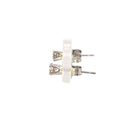 side view of Forever Fernbaugh's 1/3ctw diamond stud earrings