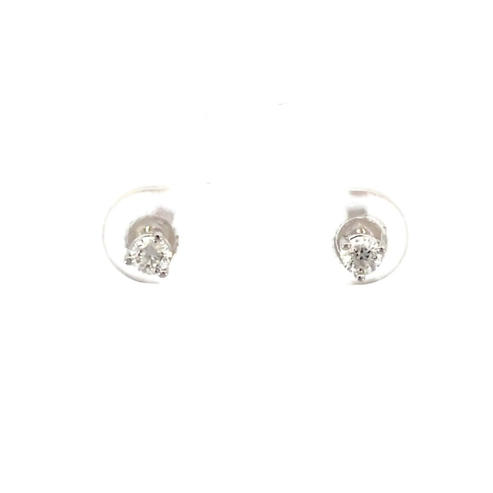 front view of 1/4ctw SallyK diamond stud earrings