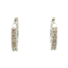 10K White Gold Diamond Hoop Earrings .25 CTW