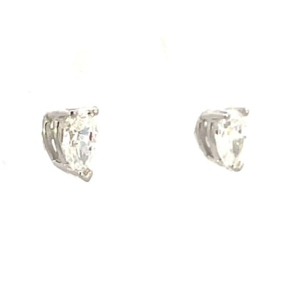 14KW Pear Shaped Diamond Stud Earrings 1/2 CTW 2