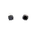 front view of 3 carat total weight black diamond stud earrings