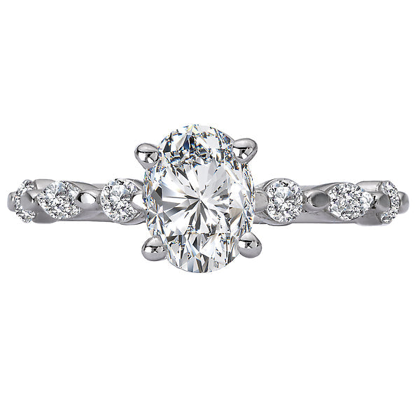 Oval Classic Semi-Mount Diamond Ring
