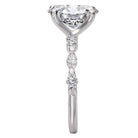 Oval Semi-Mount Diamond Engagement Ring