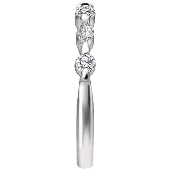 Marquise Diamond Wedding Band
