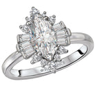 Marquise Halo Semi-Mount Diamond Ring