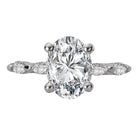 Oval Semi-Mount Diamond Engagement Ring