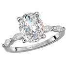Oval Semi-Mount Diamond Engagement Ring