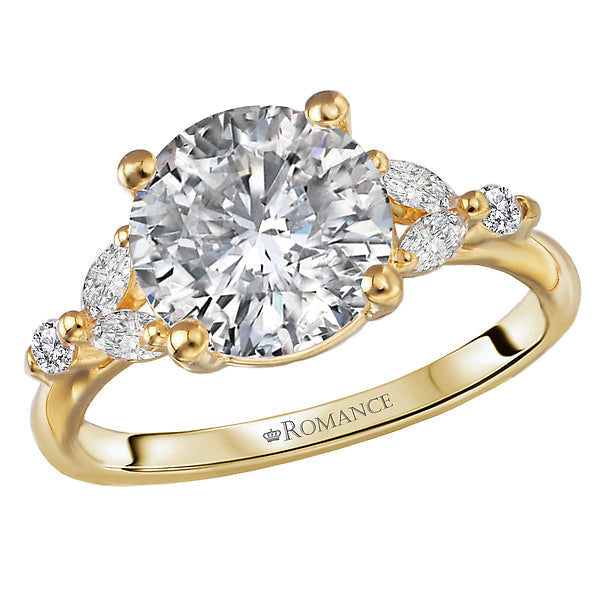 Round Diamond Semi-Mount Engagement Ring