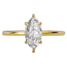 Marquise Diamond Hidden Halo Engagement Ring