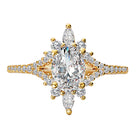 Oval Semi-Mount Diamond Engagement Ring