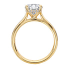 Oval Diamond Semi-Mount Hidden Halo Engagement Ring