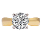 Round Diamond Semi-Mount Hidden Halo Engagement Ring