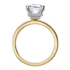 Round Diamond Semi-Mount Hidden Halo Engagement Ring