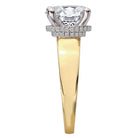 Oval Diamond Semi-Mount Hidden Halo Engagement Ring
