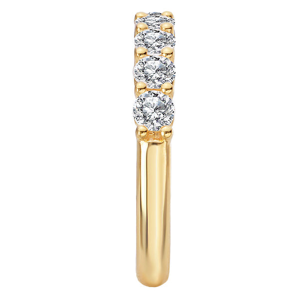 Round Diamond Wedding Band