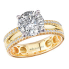 Round Split Shank Semi-Mount Diamond Engagement Ring