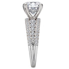 Round Split Row Semi-Mount Engagement Ring