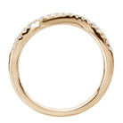Round Curved Diamond Wedding Band