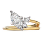 Marquise Half Split Shank Semi-Mount Diamond Engagement Ring