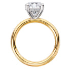 Round Hidden Halo Semi-Mount Diamond Engagement Ring