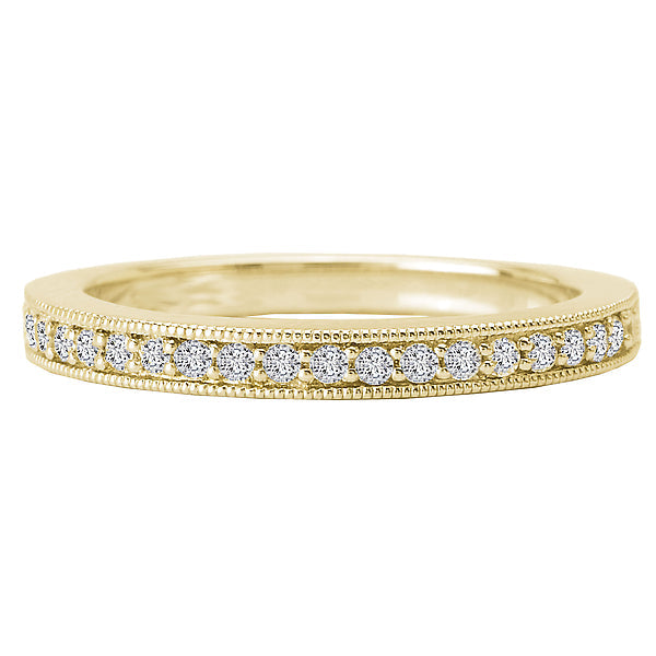Round Diamond and Milgrain Detailed Diamond Engagement Ring