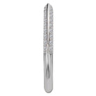 Round Knife Edge Diamond Wedding Band
