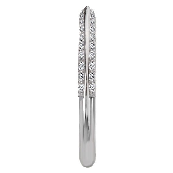 Round Knife Edge Diamond Wedding Band