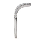 Round Curved Diamond Wedding Band