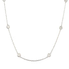 14K white gold diamonds by the yard necklace