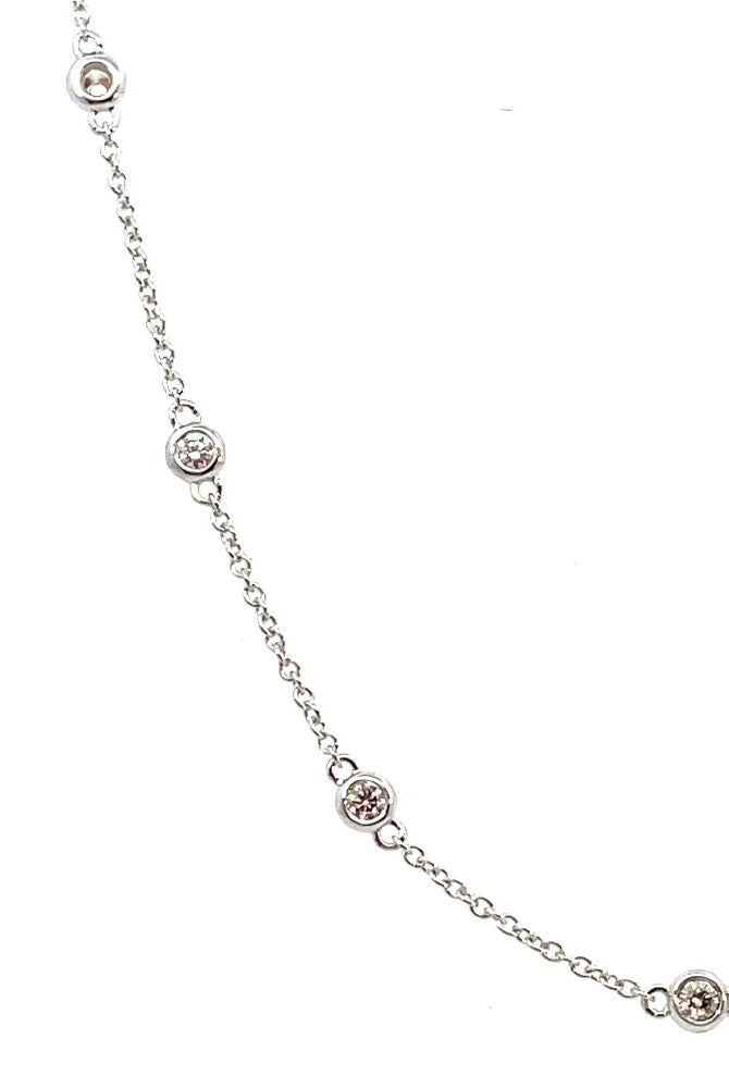 14KW Diamonds by the Yard Necklace .53 CTW close up