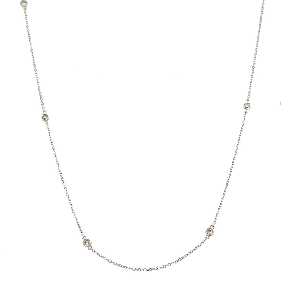 14KW Diamonds by the Yard Necklace 1/4 CTW