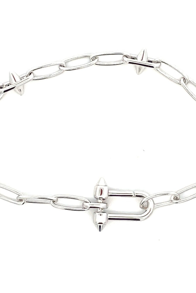 Ania Haie Sterling Silver Stud Link Charm Bracelet