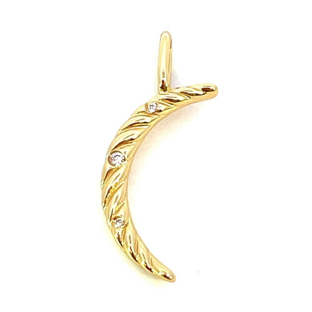 Ania Haie Sterling Silver Moon Charm with Gold Overlay