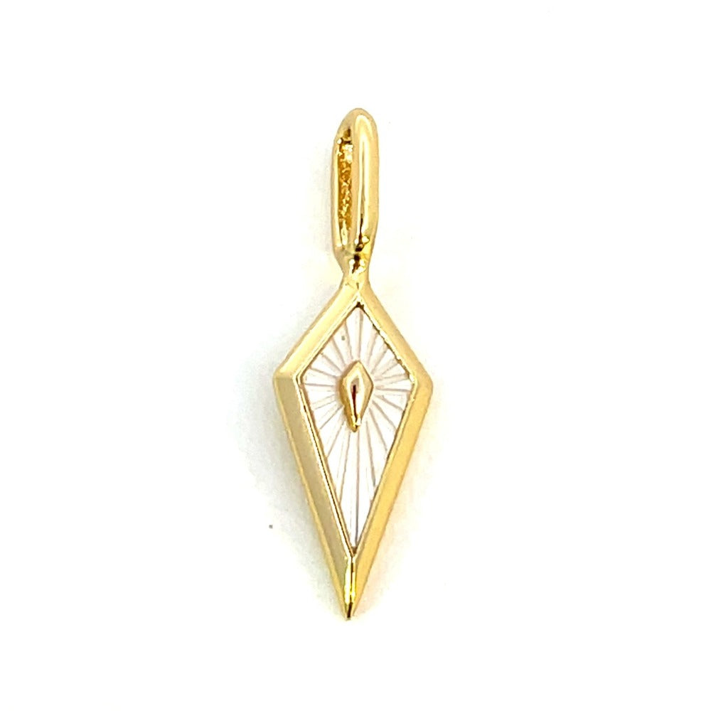 Ania Haie Sterling Silver Mother of Pearl Kite Charm with Gold Overlay