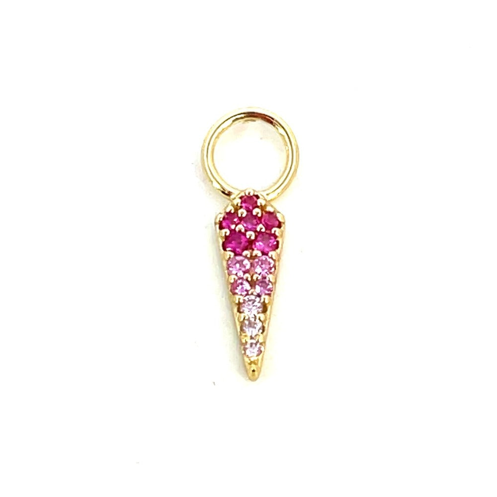 Ania Haie Sterling Silver Pink Ombre Earring Charm with Gold Overlay