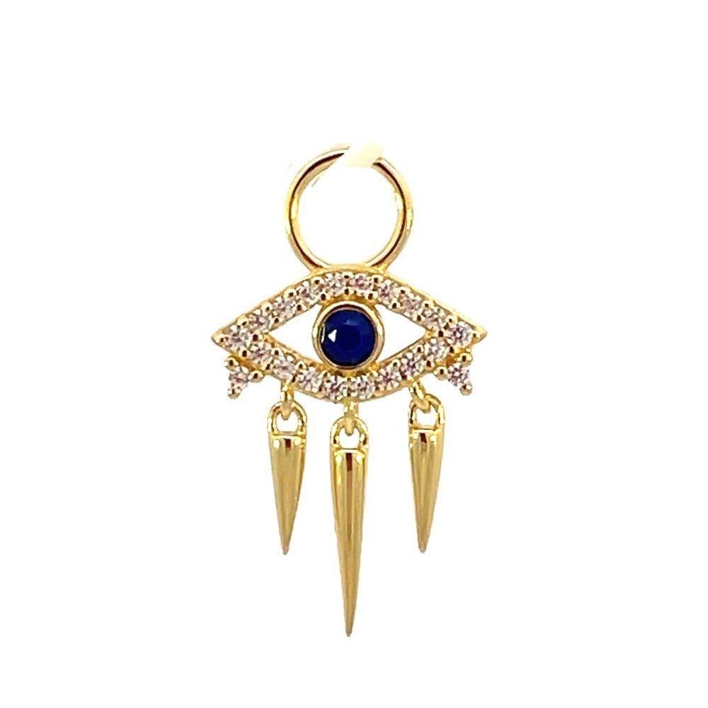 Ania Haie Sterling Silver Evil Eye Earring Charm with Gold Overlay