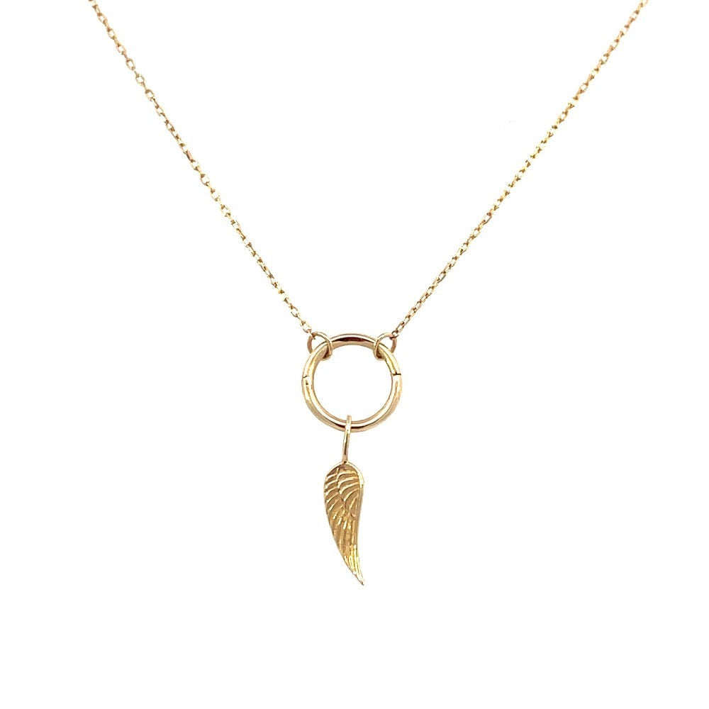 24k Yellow Gold Ring & Connector Necklace | 16