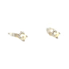 14KW Single Pearl Stud Earrings side 1