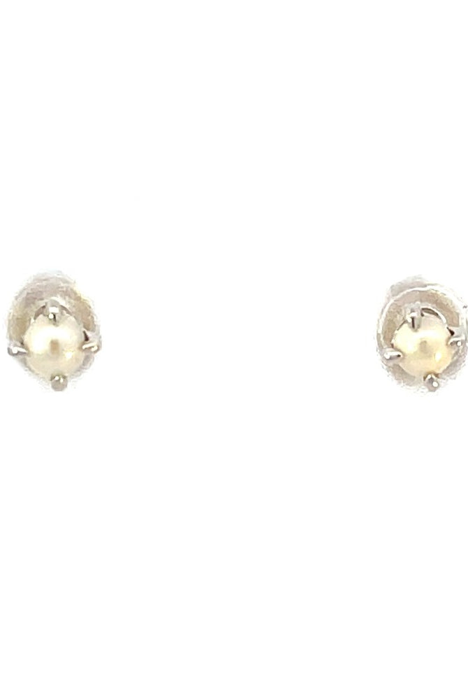 14KW Single Pearl Stud Earrings